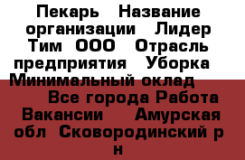 Пекарь › Название организации ­ Лидер Тим, ООО › Отрасль предприятия ­ Уборка › Минимальный оклад ­ 31 000 - Все города Работа » Вакансии   . Амурская обл.,Сковородинский р-н